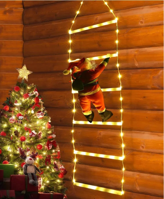 Climbing Santa Xmas Lights