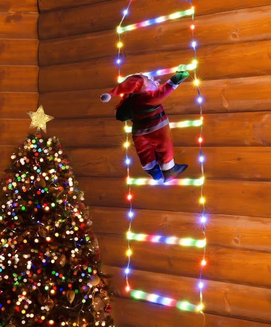 Climbing Santa Xmas Lights