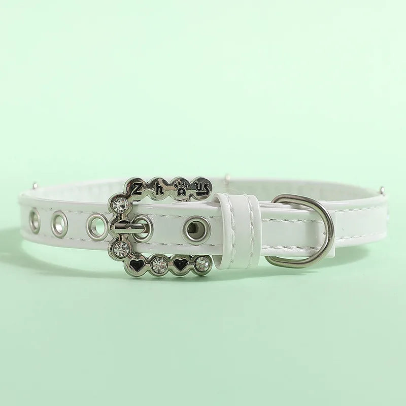 Perlen- und Kristall-Hundehalsband