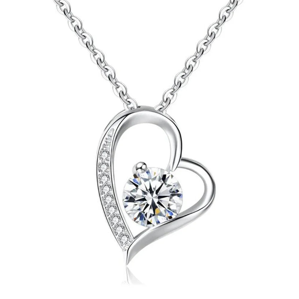 Infinity Heart Necklace - With Card & Gift Box - To My Love